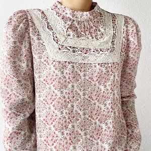 Alisson Lace Inset Lurex Threaded Blouse